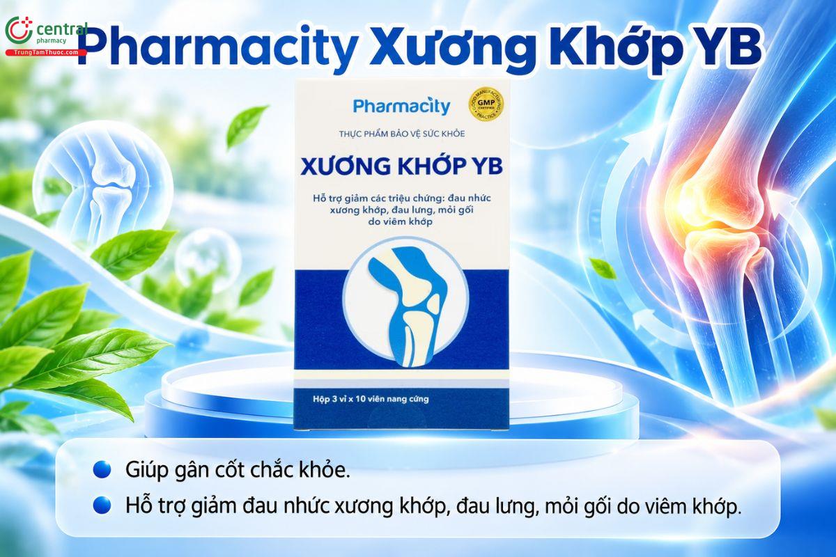 Pharmacity Xương Khớp YB hỗ trợ mạnh gân cốt, giảm đau nhức xương khớp