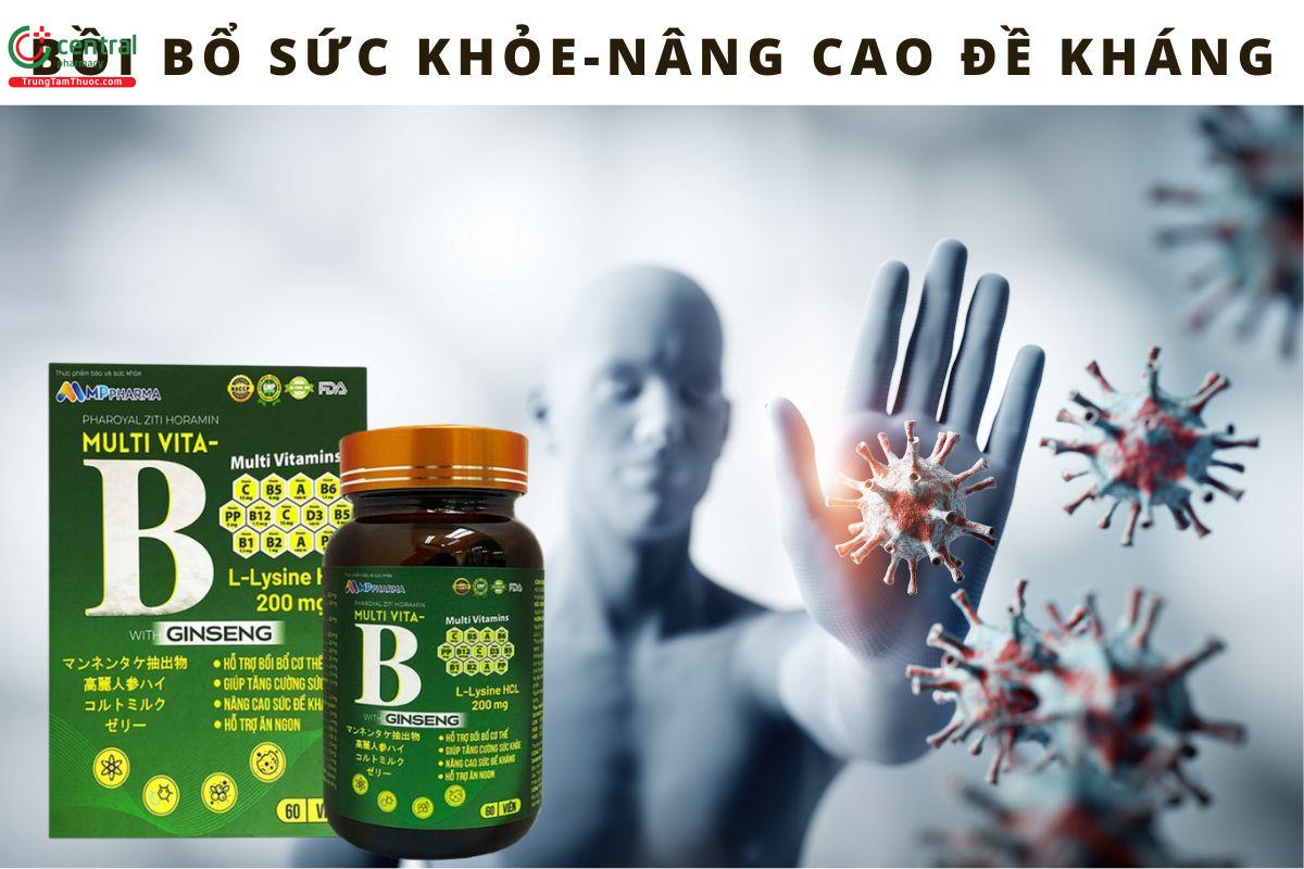 Công dụng của Pharoyal Ziti Horamin Multi Vita-B With Ginseng