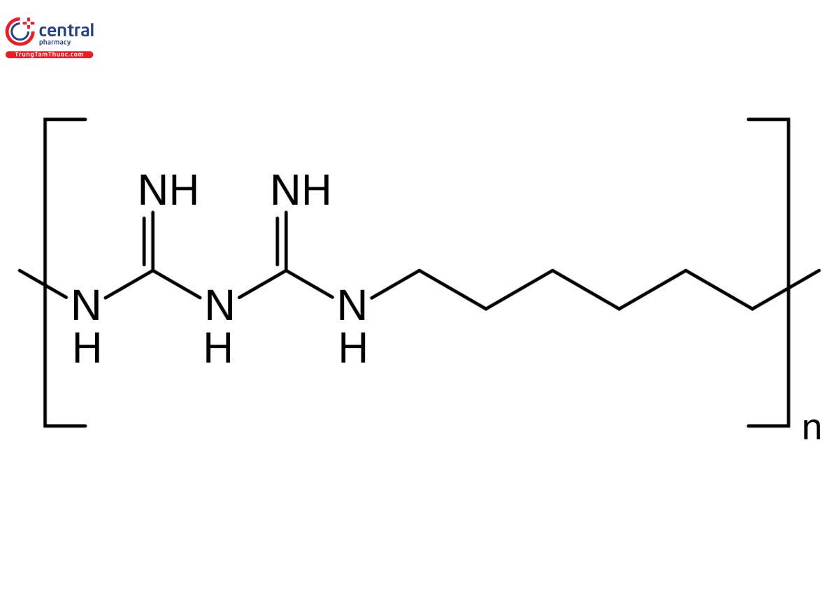 Công thức cấu tạo của Polyhexamethylene Biguanide (Polyhexanide, PHMB)