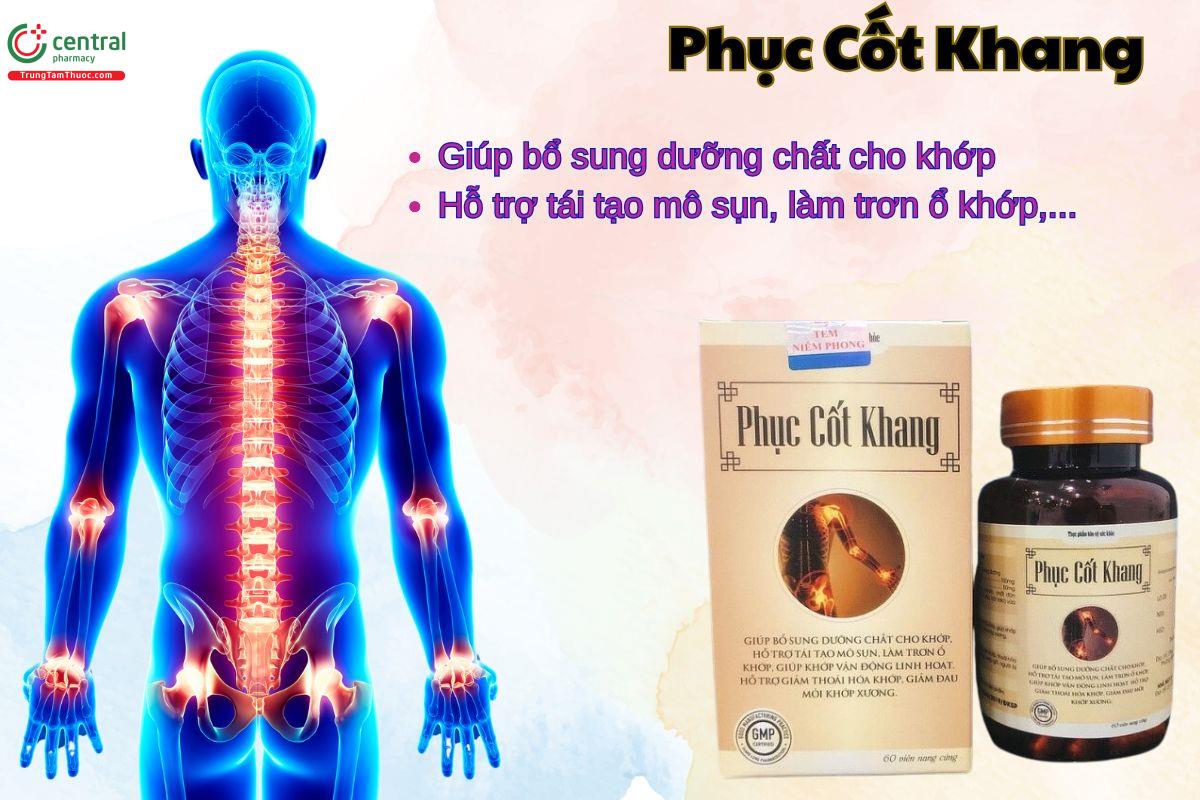 Viên uống Phục Cốt Khang hỗ trợ giảm thoái hóa khớp, giảm đau mỏi khớp