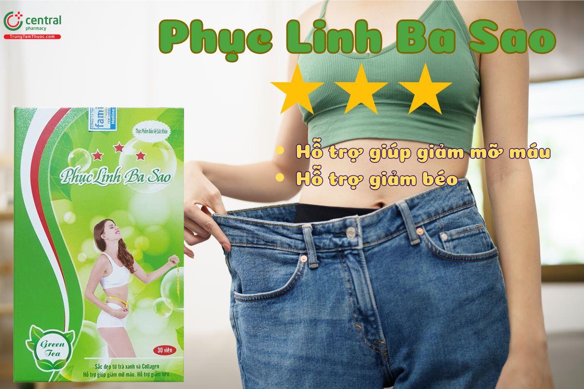 Viên uống Phục Linh Ba Sao hỗ trợ giảm béo