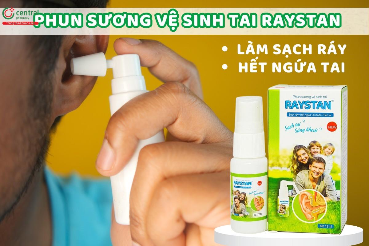 Phun sương vệ sinh tai Raystan 12ml vệ sinh tai giảm ngứa tai an toàn