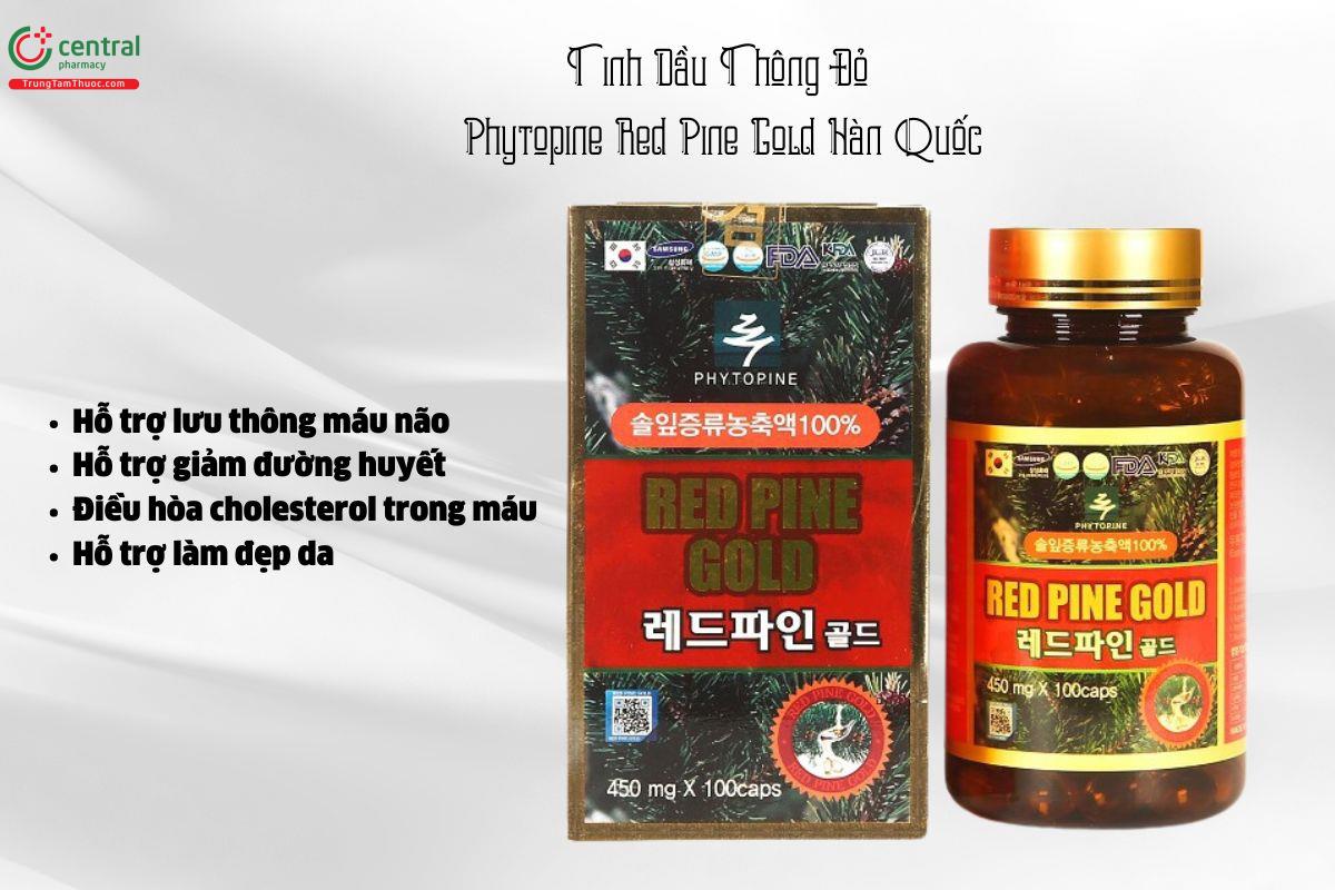 Tinh dầu thông đỏ Phytopine Red Pine Gold Hàn Quốc 100 viên