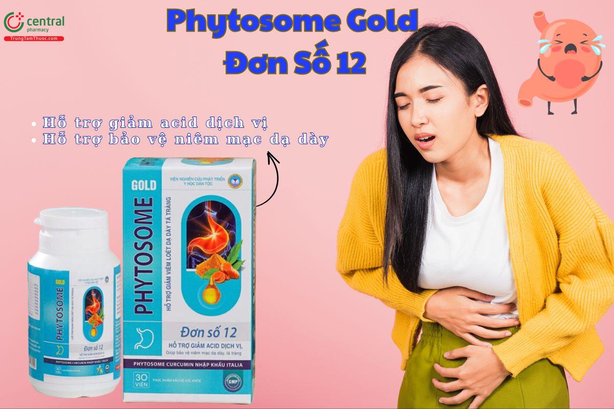 Viên uống Phytosome Gold Đơn Số 12 hỗ trợ giảm tiết acid dịch vị