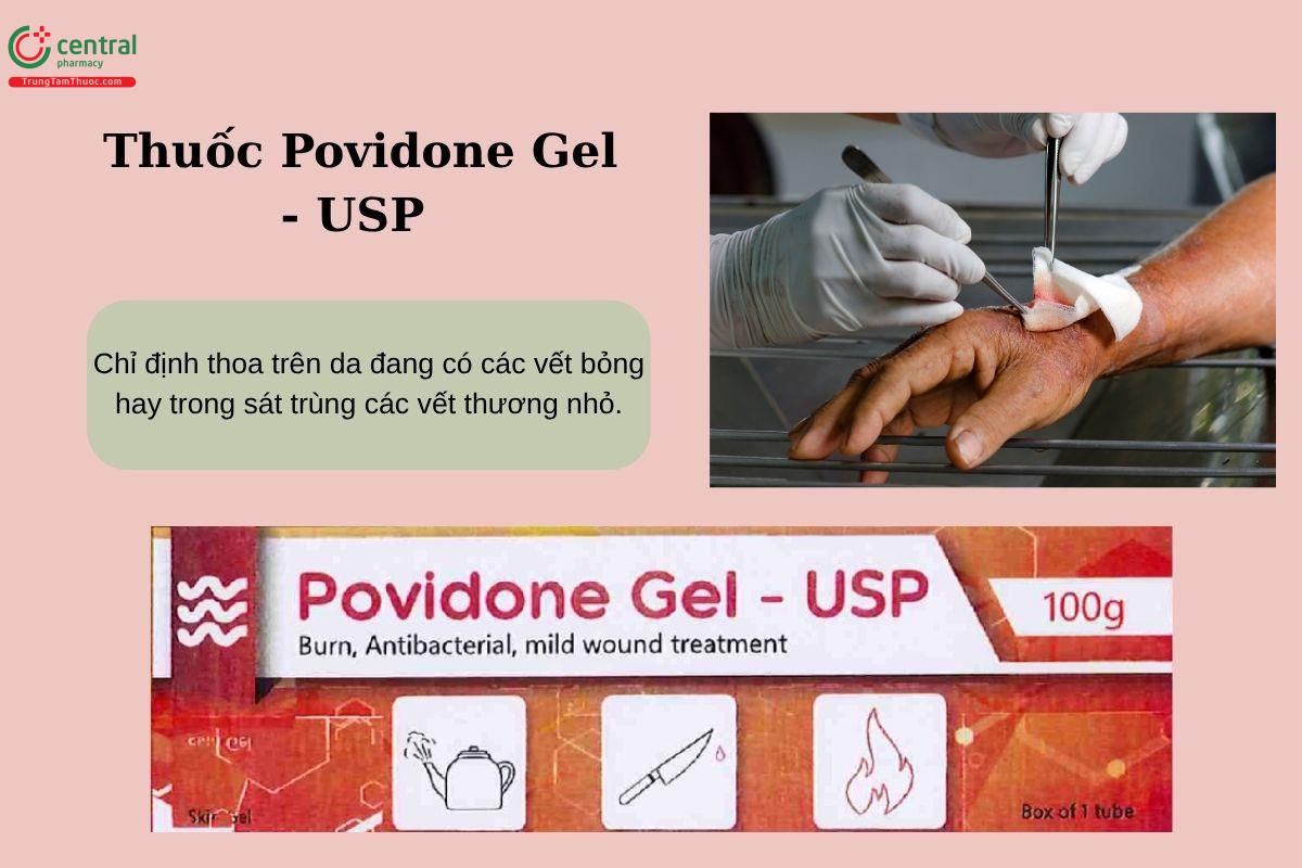 Chỉ định của thuốc Povidone Gel - USP