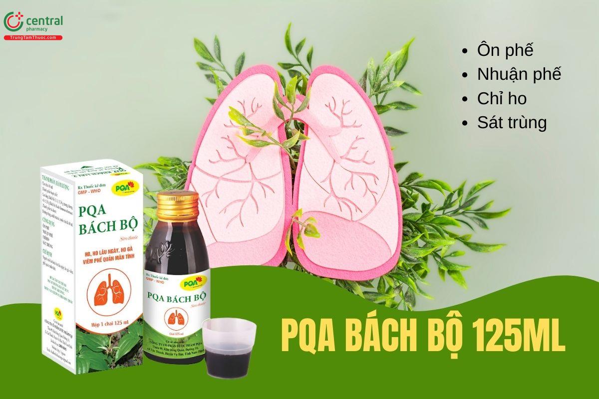 Thuốc PQA Bách Bộ 125ml ôn phế, nhuận phế, chỉ ho, sát trùng