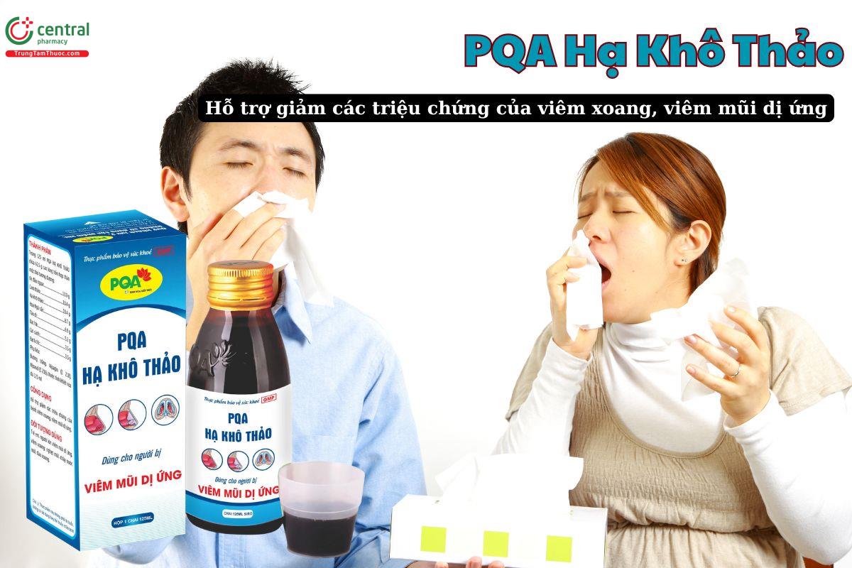 PQA Hạ Khô Thảo  giúp giảm các triệu chứng của viêm mũi dị ứng