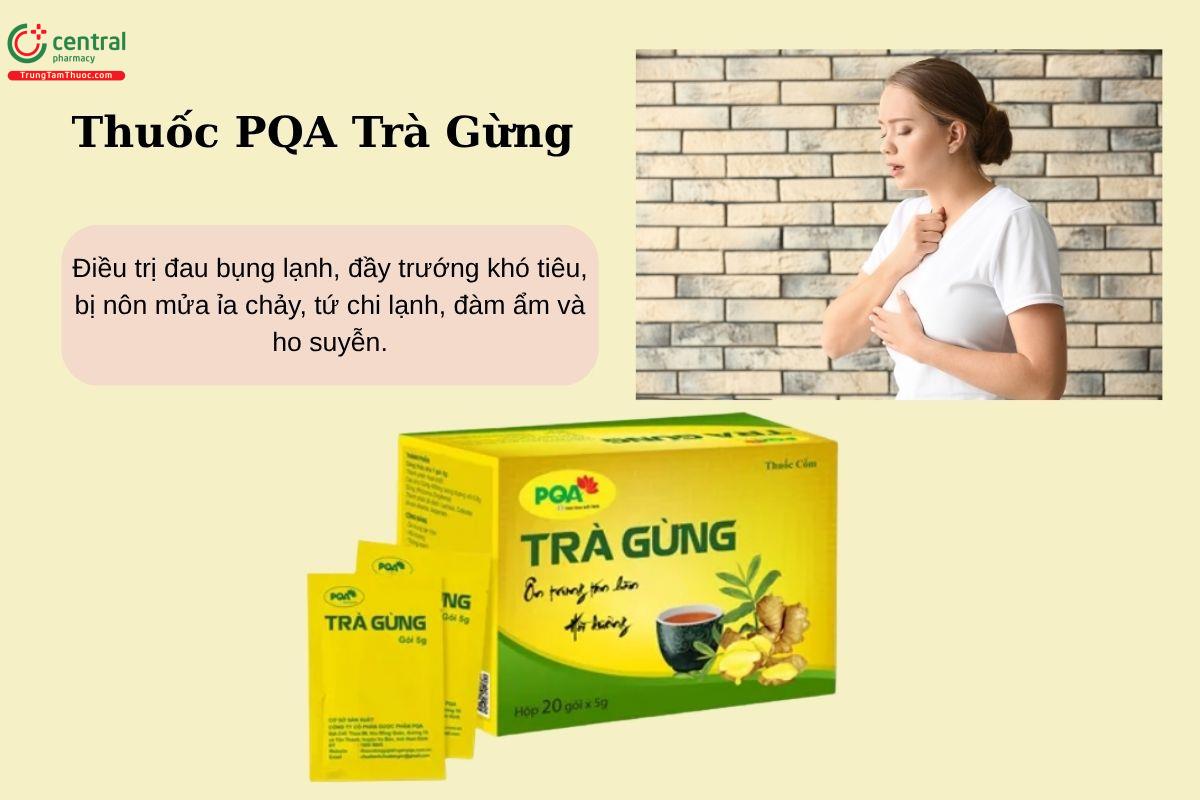 Chỉ định của thuốc PQA Trà Gừng
