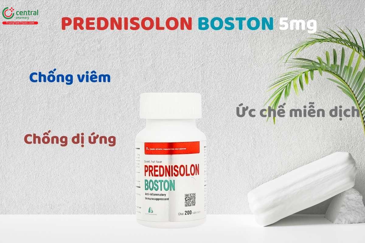 Tác dụng của thuốc Prednisolon Boston 5mg