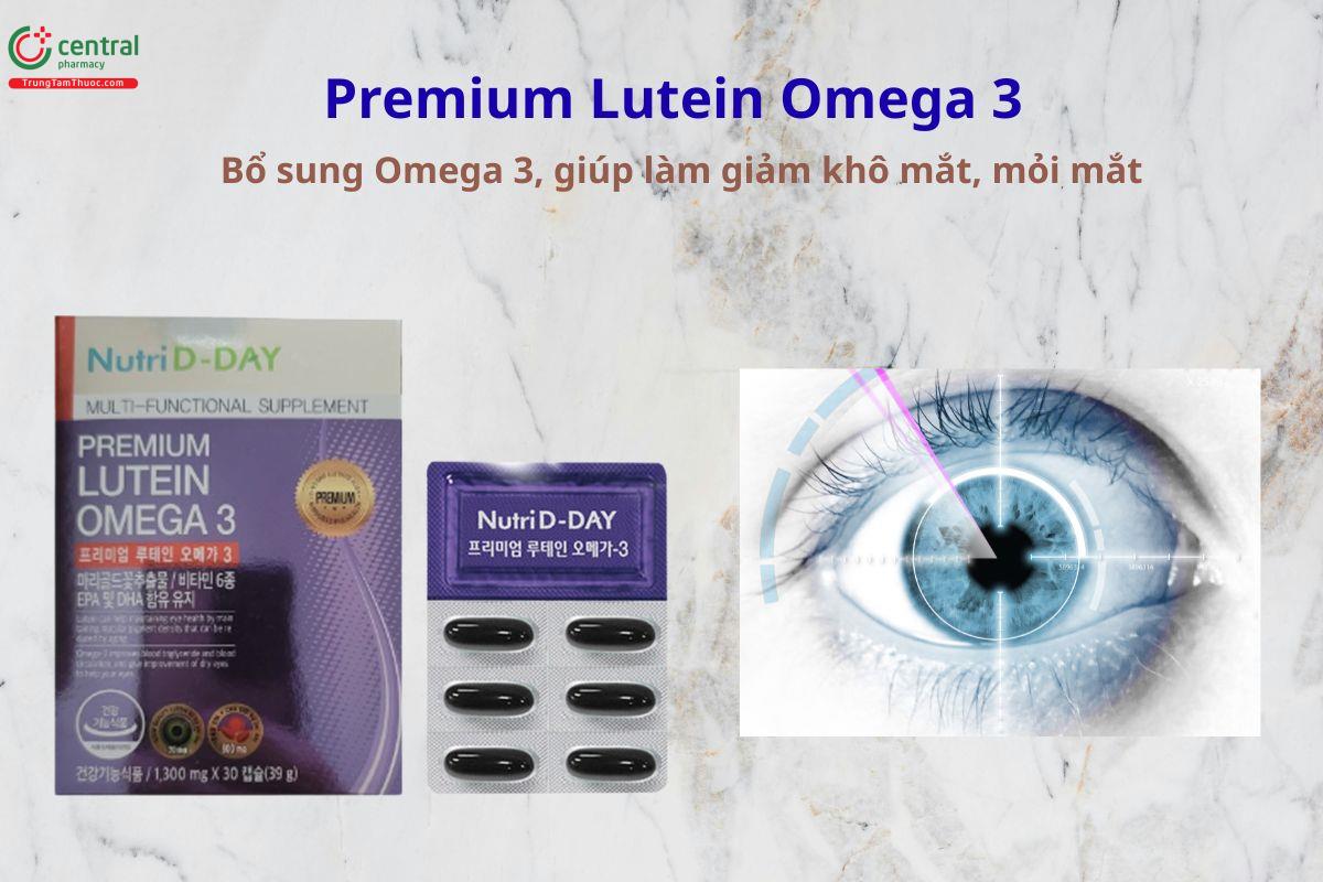 Premium Lutein Omega 3 hỗ trợ làm giảm khô mắt, mỏi mắt