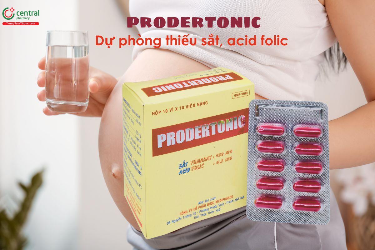 Thuốc Prodertonic điều trị và dự phòng thiếu máu do thiếu sắt, acid folic