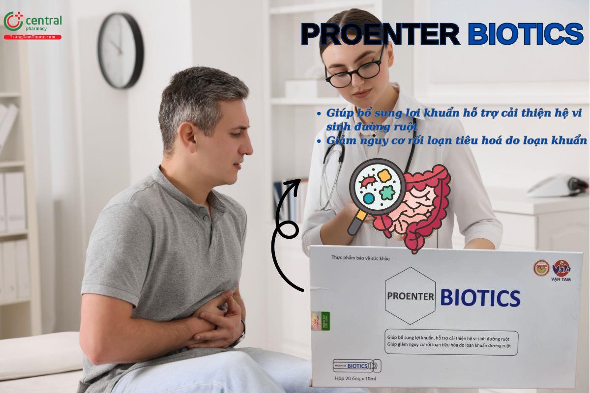 Men vi sinh Proenter Biotics bổ sung lợi khuẩn đường ruột, hỗ trợ điều trị tiêu chảy