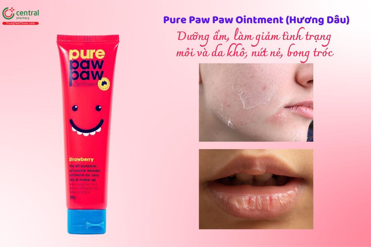 Pure Paw Paw Ointment (Hương Dâu) - Dưỡng ẩm, giảm bong tróc môi, da