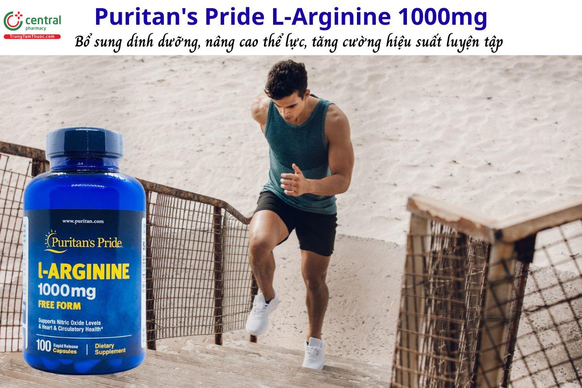 Puritan's Pride L-Arginine 1000mg - Tăng cường sức bền, nâng cao hiệu suất luyện tập