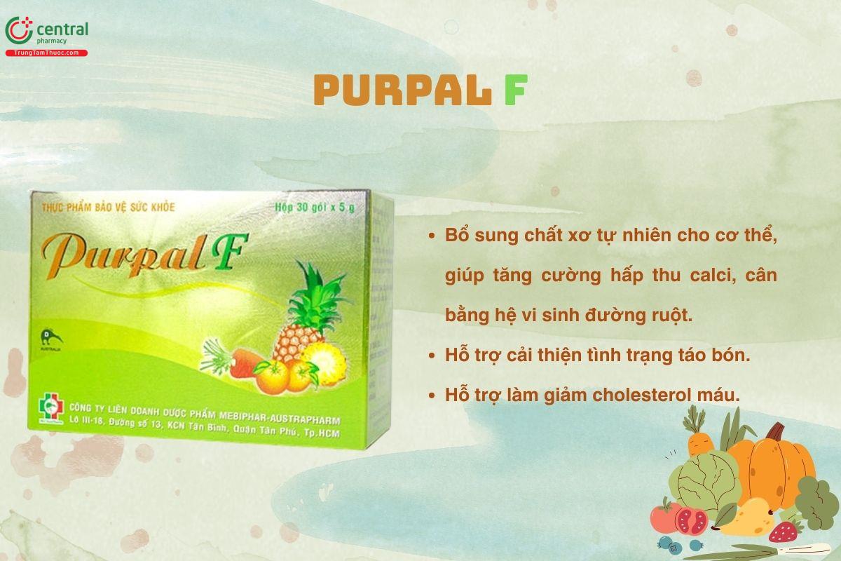 Thuốc Purpal F bổ sung chất xơ giúp ngăn ngừa táo bón
