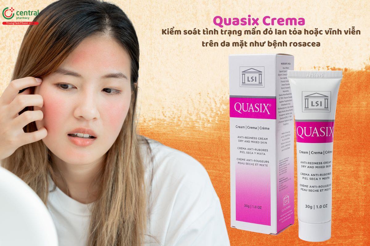 Quasix Cream - Dành cho da mẩn đỏ lan tỏa, bệnh rosacea