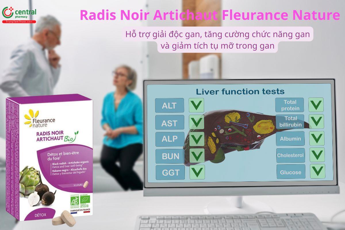 Radis Noir Artichaut Fleurance Nature hỗ trợ tăng cường chức năng gan 