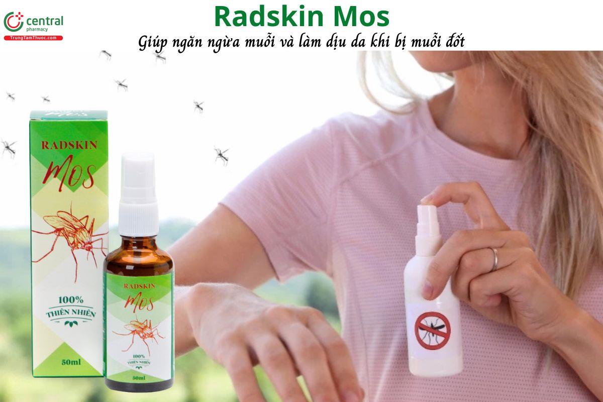 Xịt muỗi Radskin Mos - Giúp ngăn ngừa muỗi, làm dịu da bị sưng, ngứa