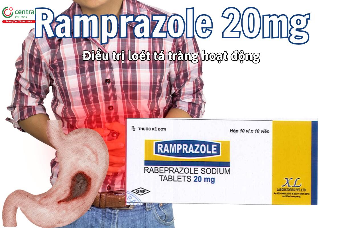 Thuốc Ramprazole 20mg điều trị loét tá tràng thể hoạt động