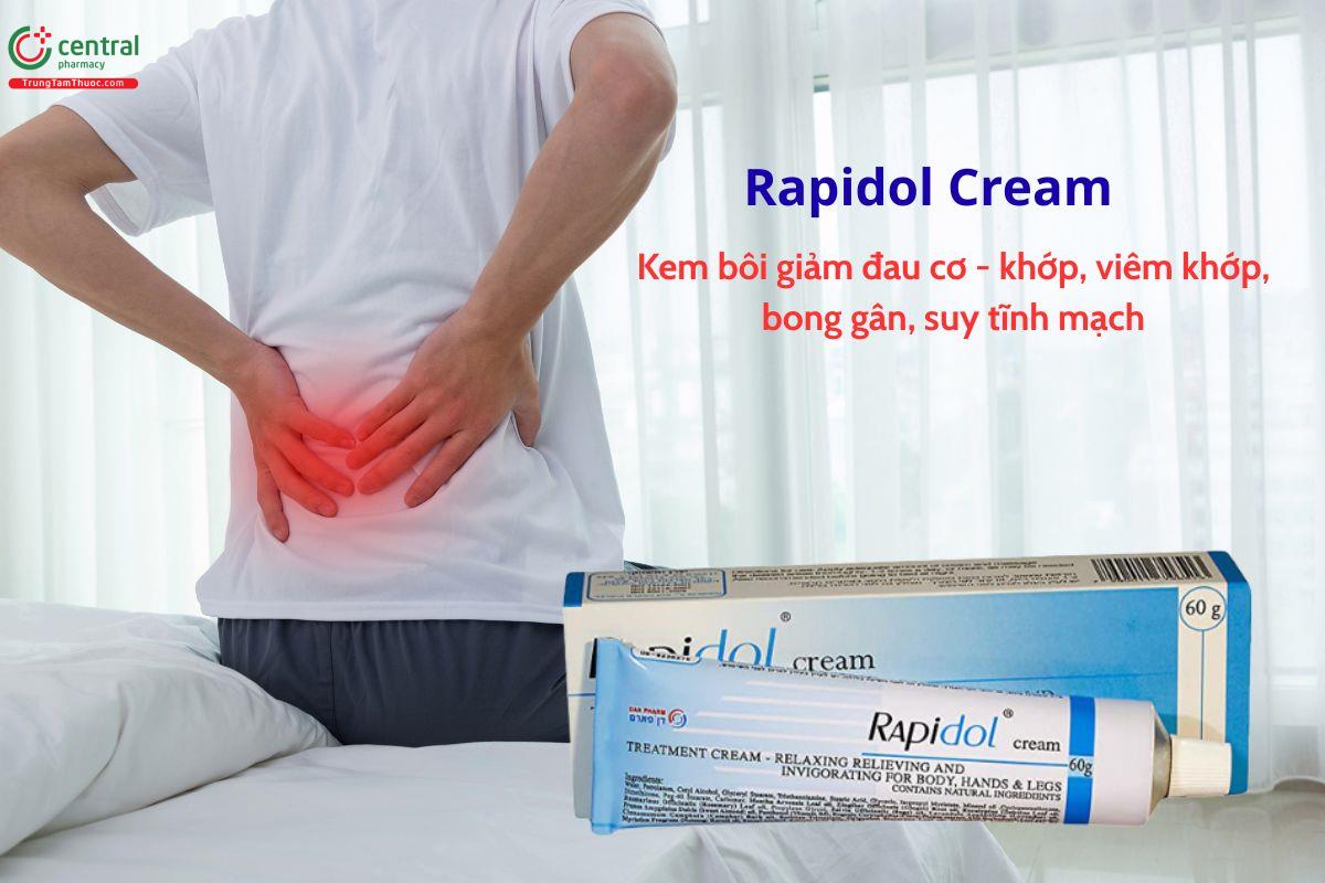 Rapidol Cream giảm đau cơ bắp, đau xương khớp, bong gân, chấn thương 