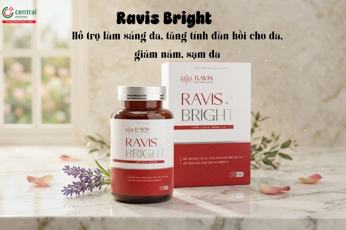 Ravis Bright giúp bảo vệ da, tăng độ đàn hồi, giảm nám sạm da