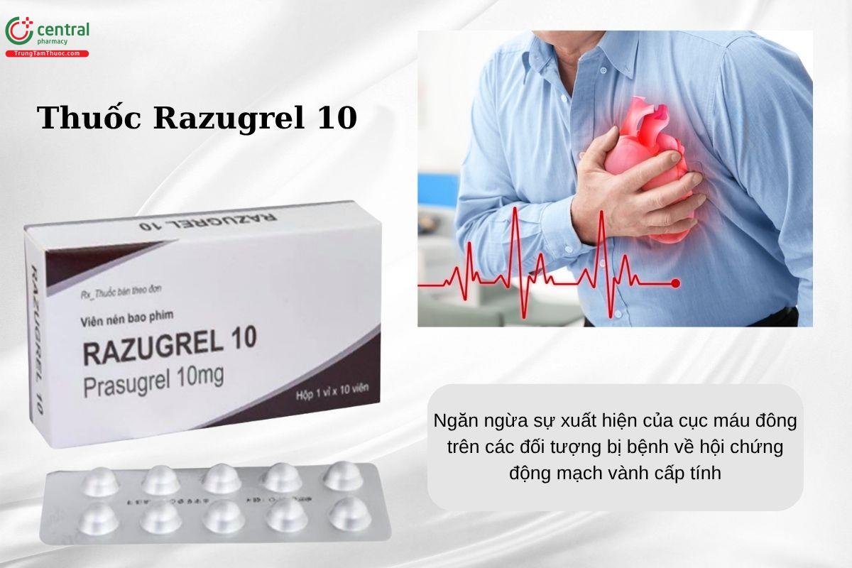 Chỉ định của thuốc Razugrel 10