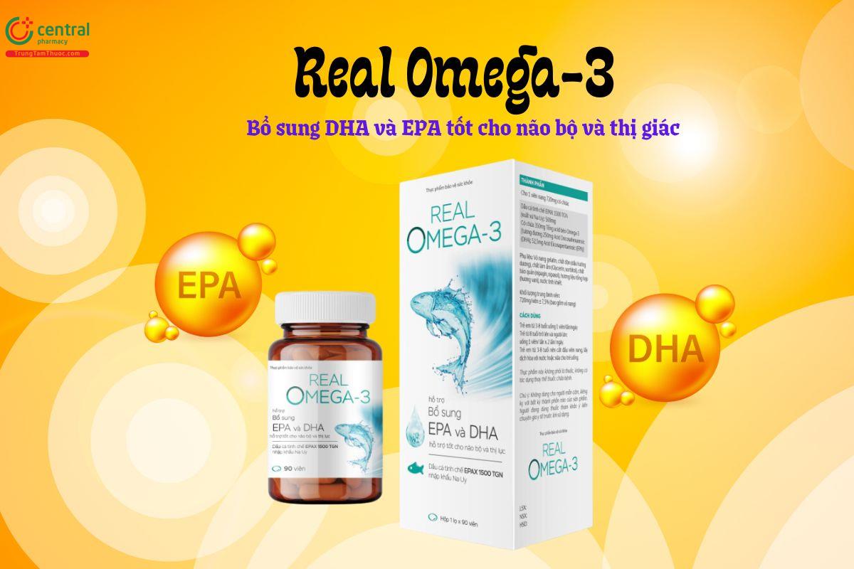 Real Omega-3 - Bổ sung DHA và EPA giúp phát triển não bộ, thị lực