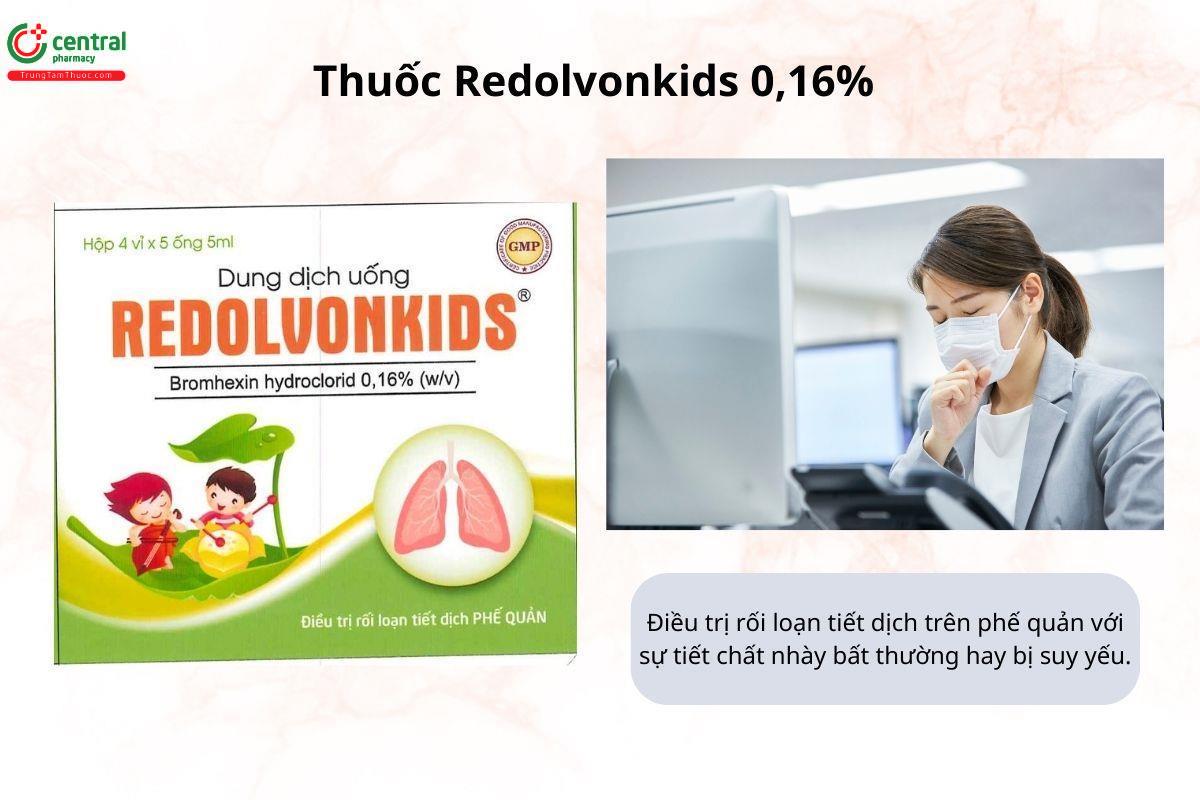Chỉ định của thuốc Redolvonkids 0,16%
