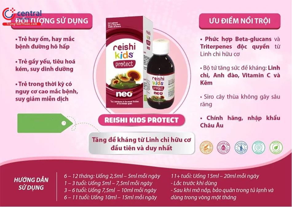 Sản phẩm Reishi Kids Protect - tăng cường đề kháng cho trẻ