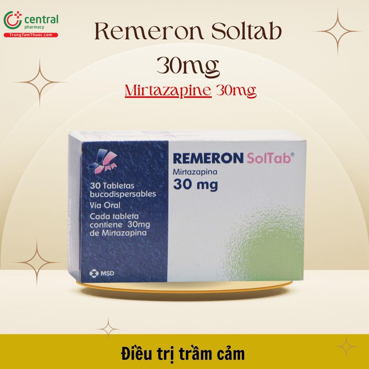 Thuốc Remeron Soltab 30 mg - Điều trị giai đoạn trầm cảm chủ yếu