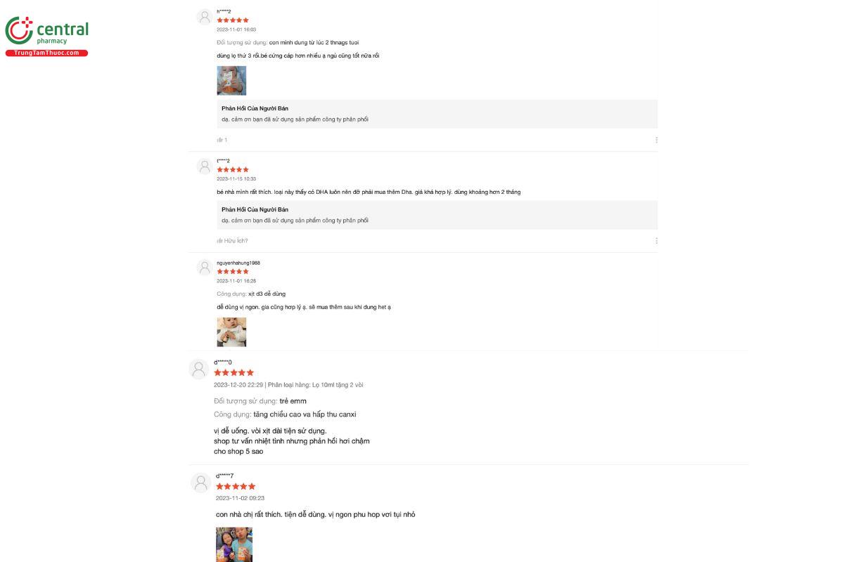 Cảm nhận, đánh giá của những người đã mua và sử dụng sản phẩm Grow Baby