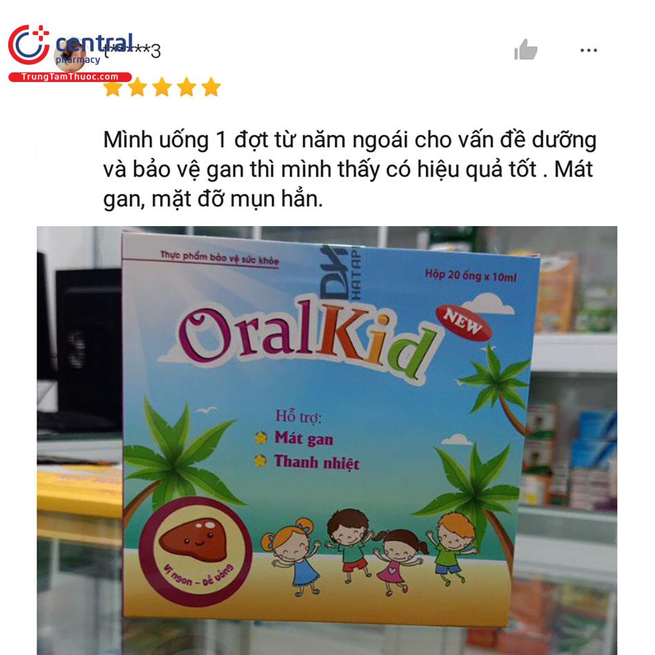 Review của khách hàng về sản phẩm Oralkid New