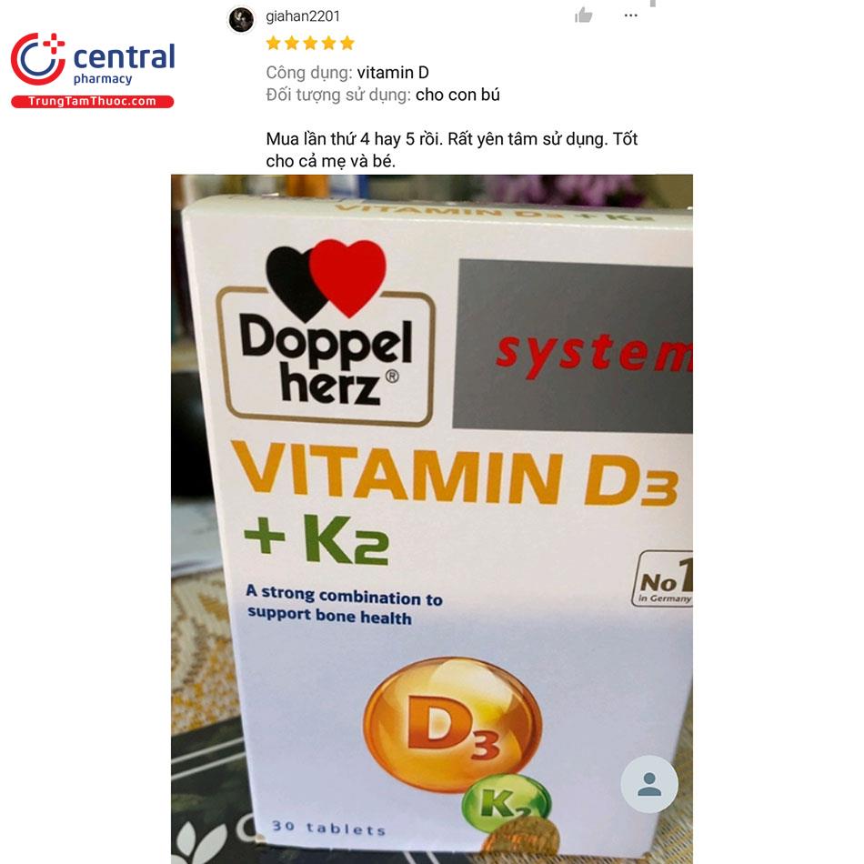 Review của khách hàng về Vitamin D3 + K2 Doppelherz
