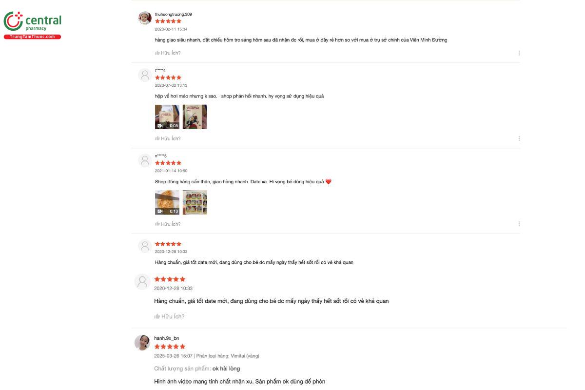 Cảm nhận, đánh giá của những người đã sử dụng Dung Dịch Nhỏ Tai Vimitai 10ml 