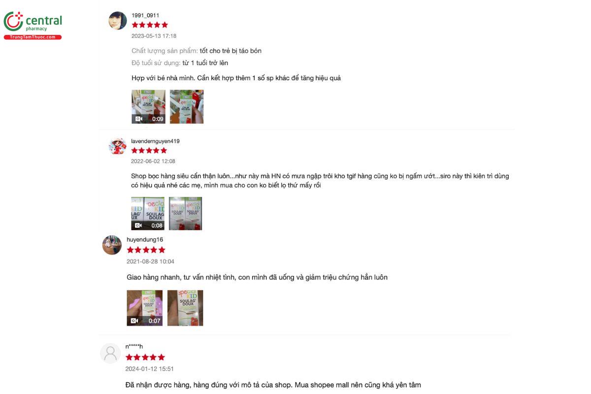 Cảm nhận của những người đã sử dụng sản phẩm Special Kid Soulag'Doux 
