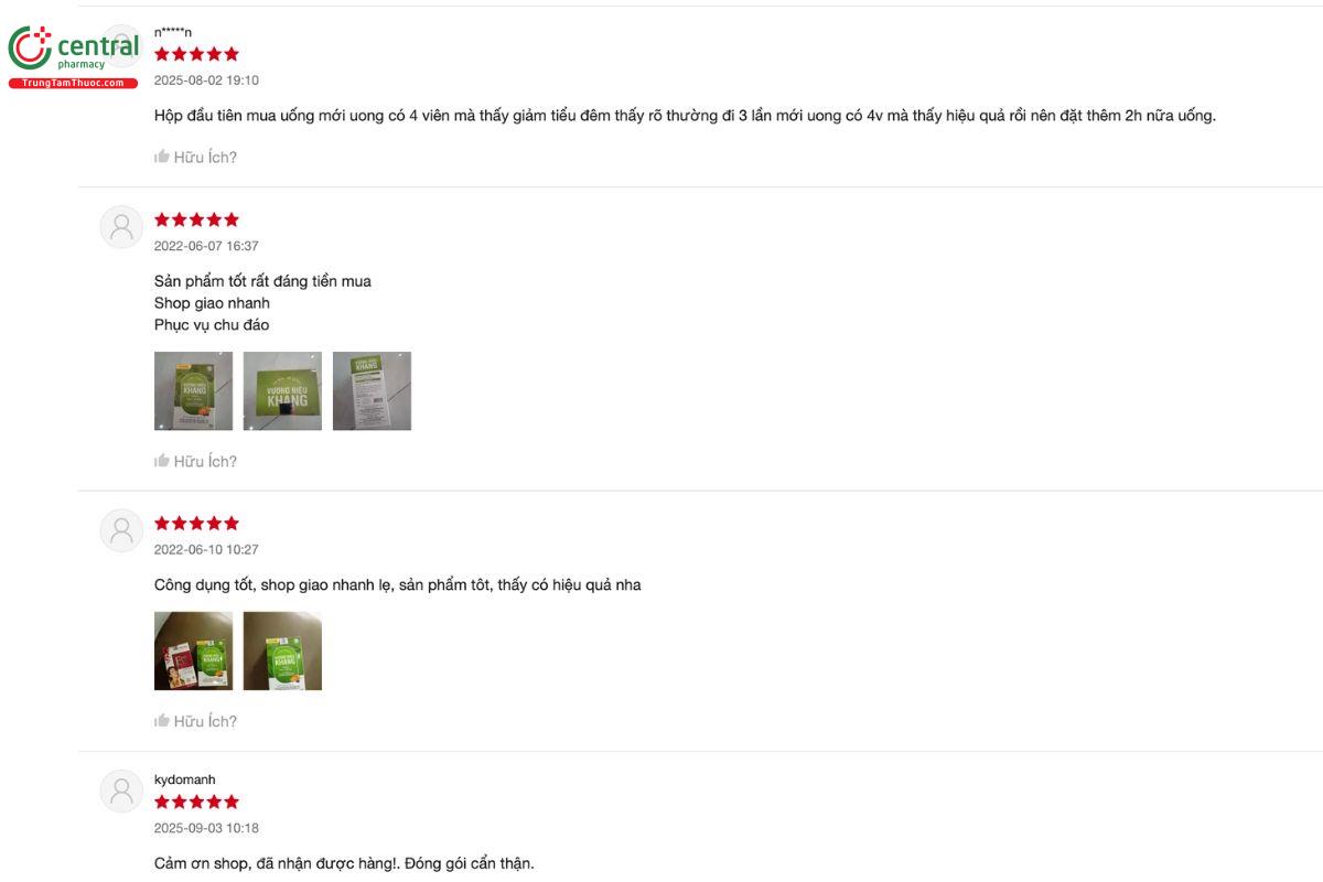 Cảm nhận và đánh giá của những người đã mua và sử dụng sản phẩm Vương Niệu Khang EUCARE