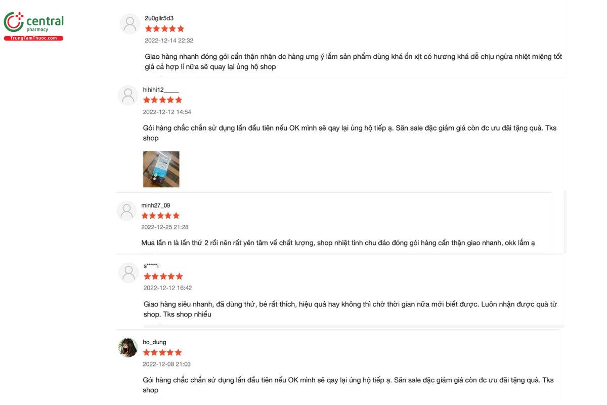 Cảm nhận, đánh giá của những người đã sử dụng Xịt chống sâu răng Dr.caries