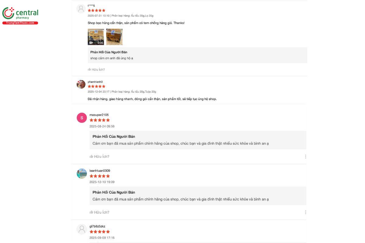 Cảm nhận, đánh giá của những người đã mua sản phẩm Xoa bóp Ấu Tẩu HG Pro