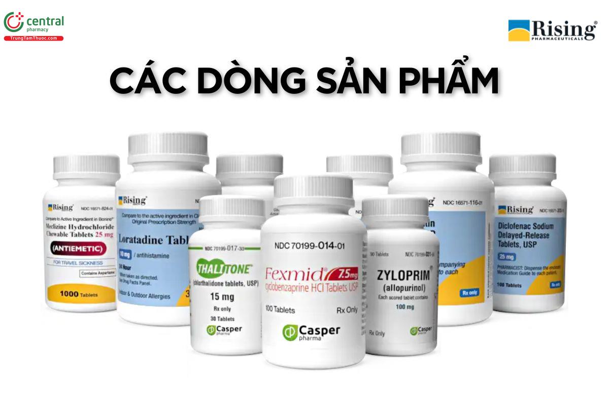 Danh mục Sản phẩm Rising Pharmaceuticals