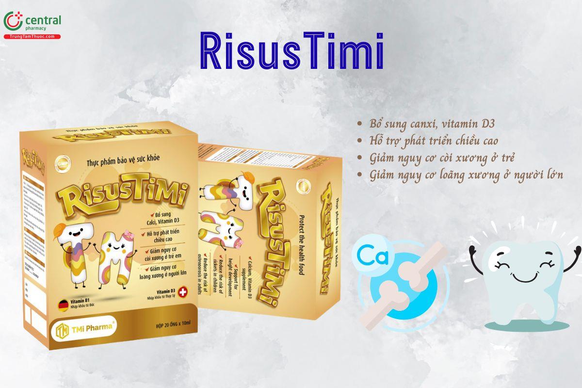RisusTimi bổ sung canxi, vitamin D3 giúp tăng chiều cao