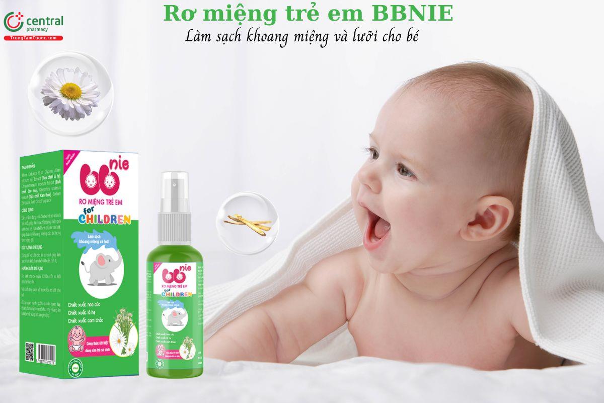 Rơ miệng trẻ em BBNIE làm sạch khoang miệng và lưỡi cho bé, hạn chế hình thành tưa lưỡi