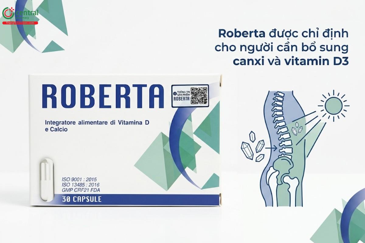 Roberta cung cấp nguồn canxi hữu cơ và vitamin D3 thiết yếu