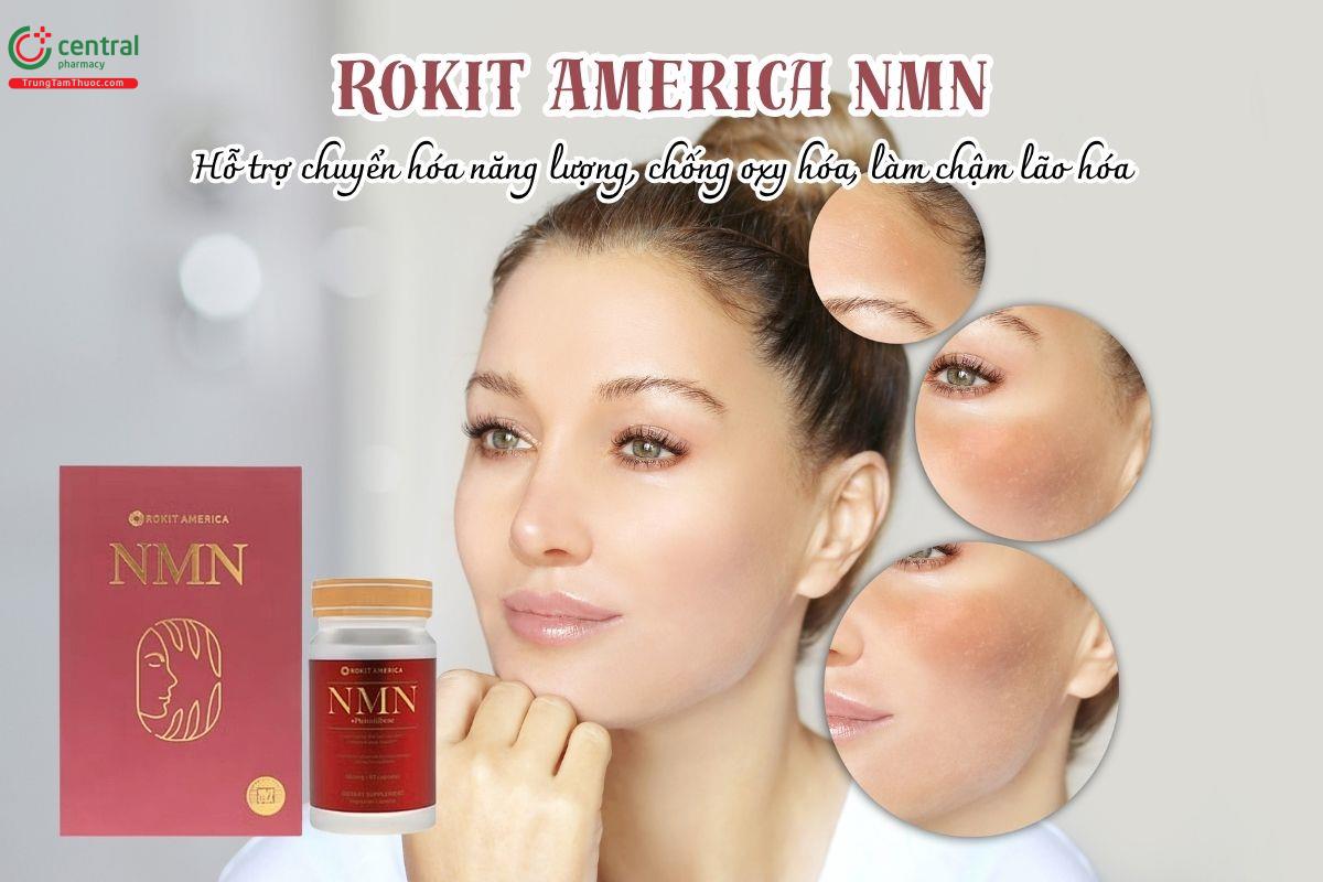 Rokit America NMN hỗ trợ chuyển hóa năng lượng, chống oxy hóa, làm chậm lão hóa