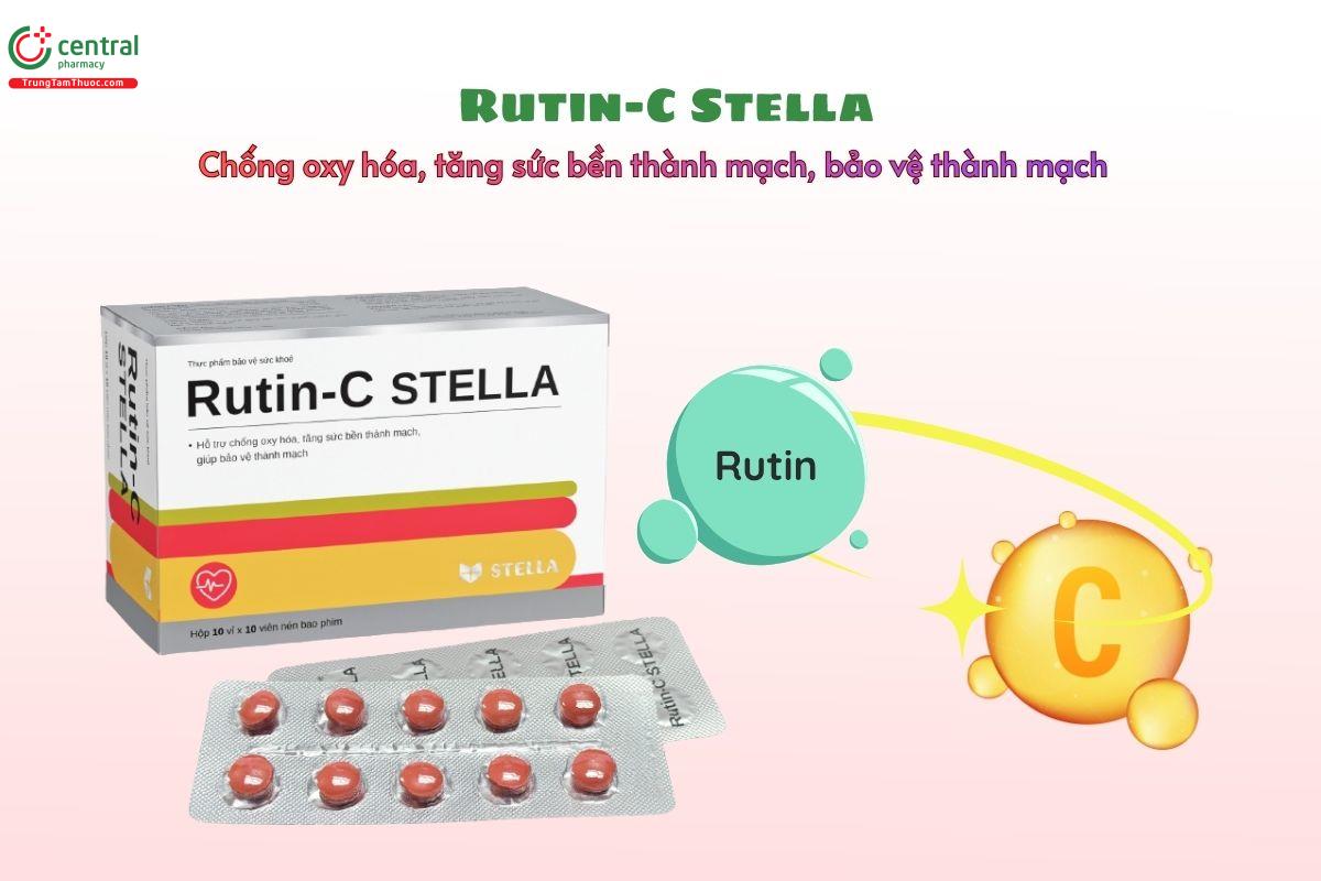Rutin-C Stella hỗ trợ chống oxy hoá, tăng sức bền thành mạch