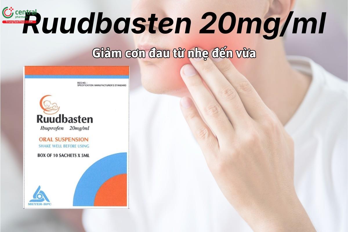 Thuốc Ruudbasten 20mg/ml giảm đau mức độ nhẹ đến trung bình như đau răng