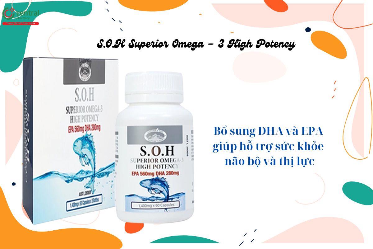 S.O.H Superior Omega - 3 High Potency bổ sung DHA, EPA cho cơ thể