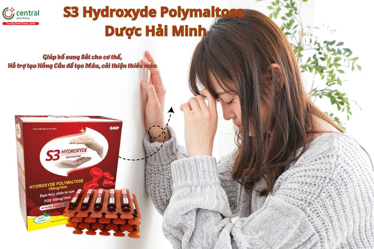 S3 Hydroxyde Polymaltose Dược Hải Minh cải thiện thiếu máu do thiếu sắt