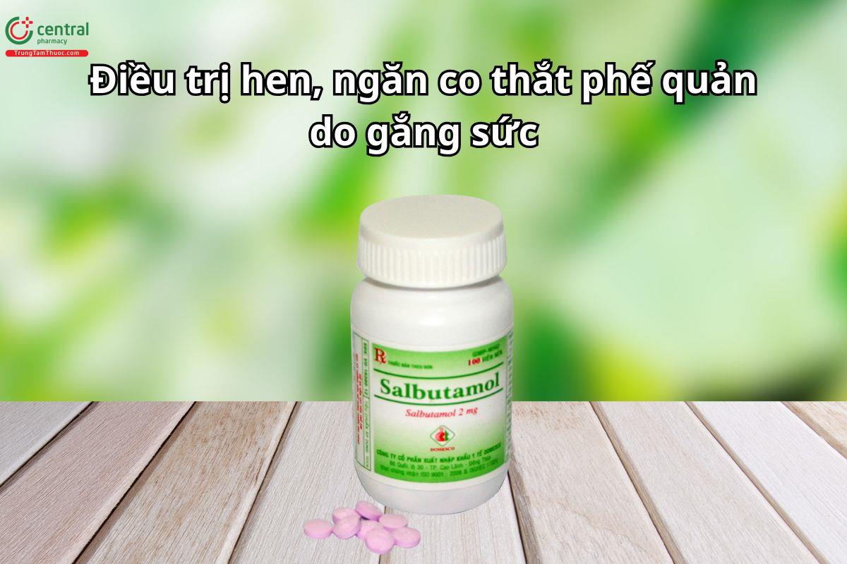 Thuốc Salbutamol 2 mg Domesco điều trị hen phế quản, co thắt phế quản