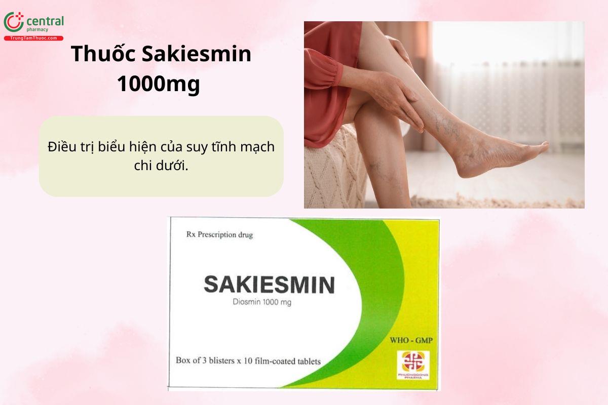 Chỉ định của thuốc Sakiesmin 1000mg