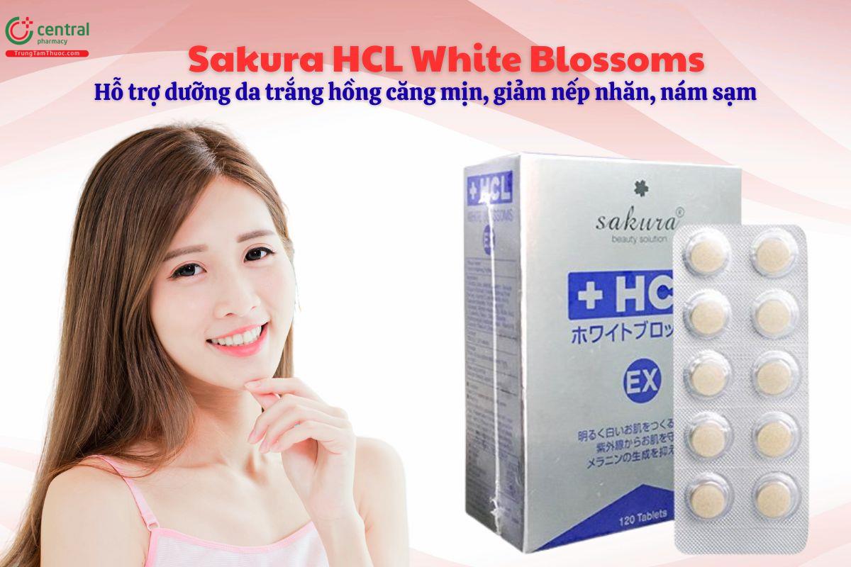 Sakura HCL White Blossoms giúp da trắng hồng, căng mịn, mờ nám